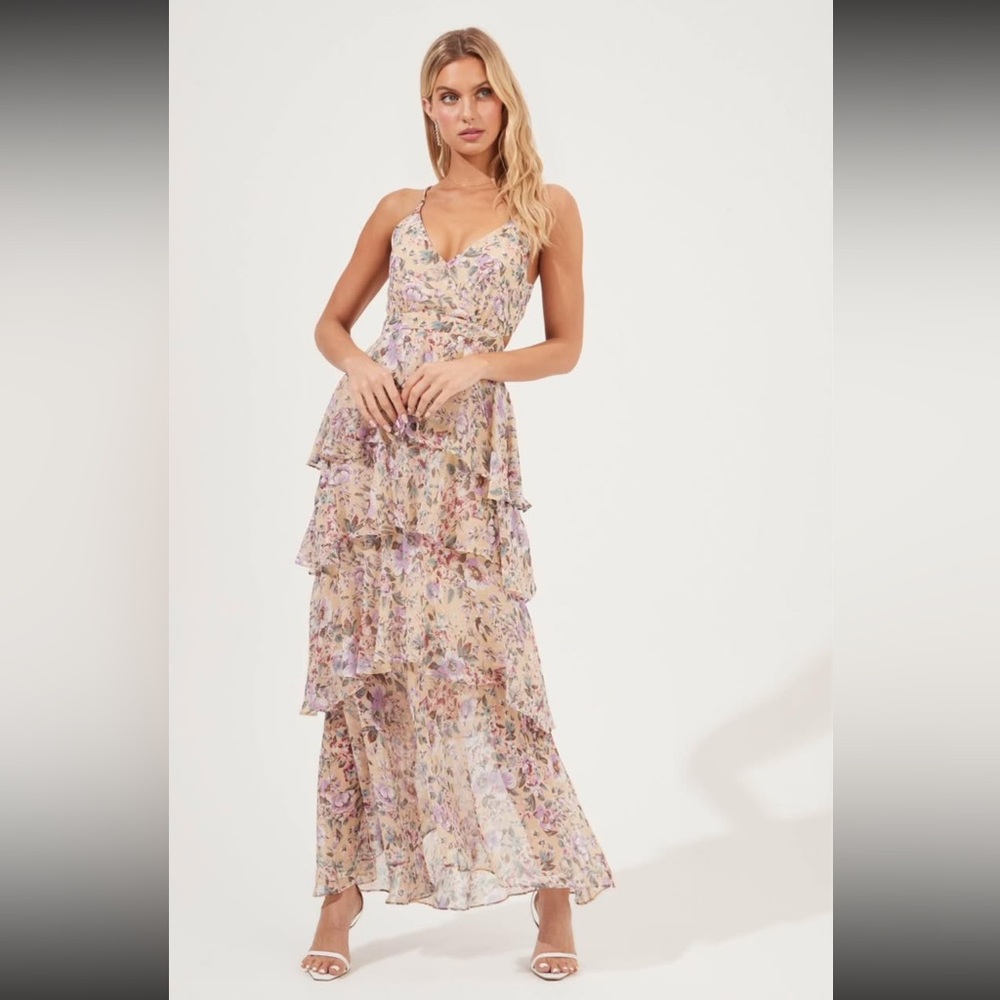 ASTR The Label Rosana Floral Tiered Maxi Dress